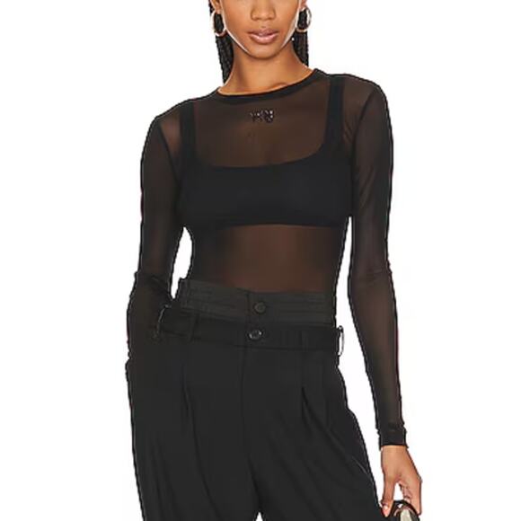Alexander Wang 'Hotfix' Black Long Sleeve Shirt Size M